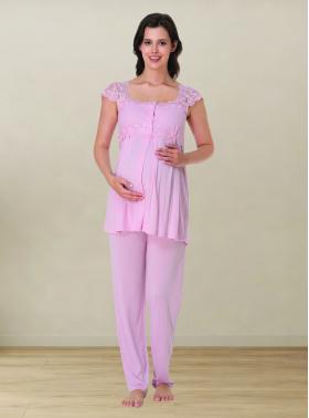 Effortt 2303P Pembe Lohusa Pijama Takım